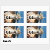 Apollo Saturn V raket lancering naar maan 1969 Rechthoekige Sticker (Vel)