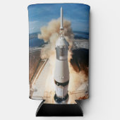 Apollo Saturn V raket lancering naar maan 1969 Seltzer Blikjeskoeler (Voorkant)