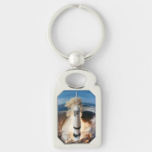 Apollo Saturn V raket lancering naar maan 1969 Sleutelhanger