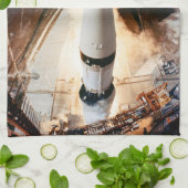 Apollo Saturn V raket lancering naar maan 1969 Theedoek (Gevouwen)