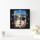 Apollo Saturn V raket lancering naar maan 1969 Vierkante Klok (Huis)