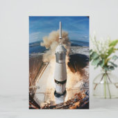 Apollo Saturn V-raketlancering naar de Maan 1969 Briefpapier (Staand voorkant)