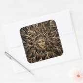 Apollo Sun God Black en Gold Vierkante Sticker (Envelop)