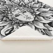 Apollo Sun God Black en white Sherpa Deken (3/4)