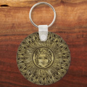 Apollo Sun God Symbol Golden Texture Sleutelhanger (Voorkant)