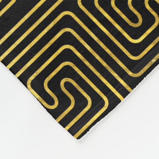 Apollo Sun-symbool op Grieks sleutelpatroon Fleece Deken (Hoek)