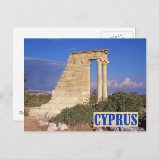 Apollo temple Cyprus briefkaart (Voorkant / Achterkant)