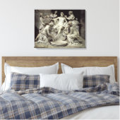 Apollo Tendend door de Nymfs, bestemd voor de Grot Canvas Afdruk (Insitu (Slaapkamer))