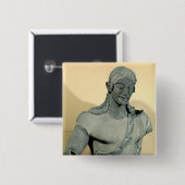 Apollo van Veii uit de tempel van Minerva Vierkante Button 5,1 Cm (Voorkant /achterkant)