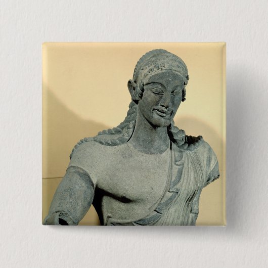 Apollo van Veii uit de tempel van Minerva Vierkante Button 5,1 Cm (Voorkant)