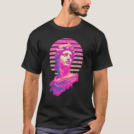 Apollo Vaporwave Aesthetic Greek God Retrowave Gra T-shirt (Voorkant)