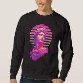 Apollo Vaporwave Aesthetic Greek God Retrowave Gra Trui (Voorkant)