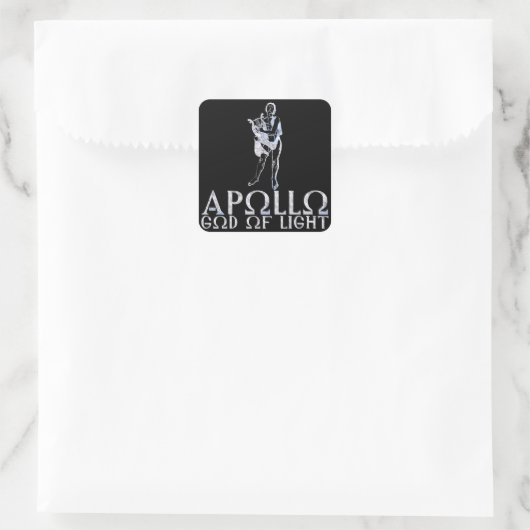 Apollo Vierkante Sticker (Tas)