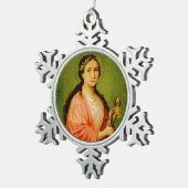 Apollonia (BLA 001) Tin Sneeuwvlok Ornament (Rechts)