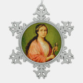 Apollonia (BLA 001) Tin Sneeuwvlok Ornament (Voorkant)