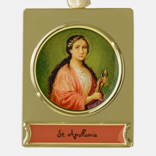 Apollonia (BLA 001) Verguld Banner Ornament (Voorkant)