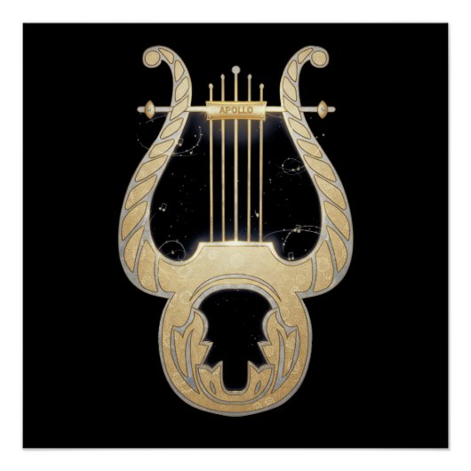 Apollo's Lyre | Griekse mythologie Art Nouveau Des Perfect Poster (Voorkant)