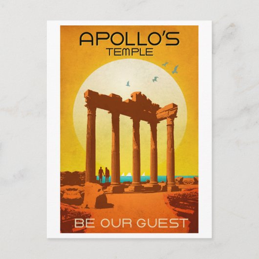 Apollo's tempel, Turkije, mediterraan zee, Briefkaart (Voorkant)