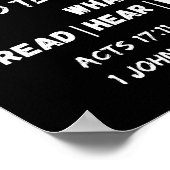 Apologetics Berean Leer & ontdek de waarheid Schri Poster (Hoek)