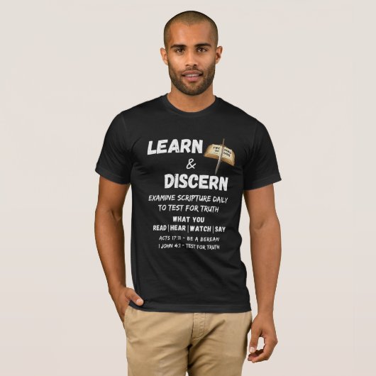 Apologetics Berean Leer & ontdek de waarheid Schri T-shirt (Voorkant volledig)