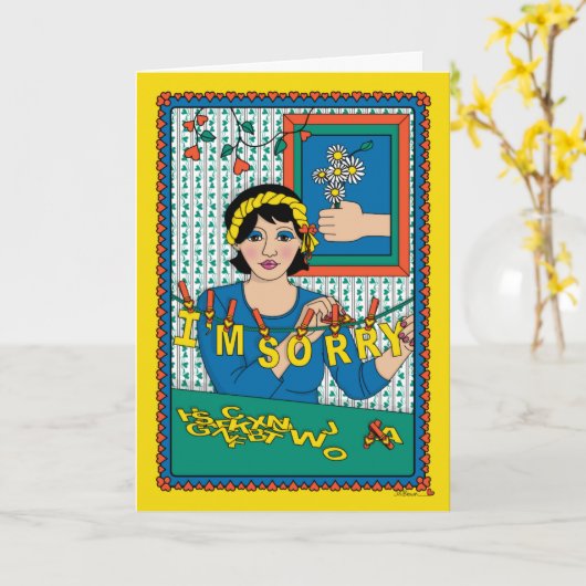 Apologie_B_Greeting Kaart (Gele Bloem)