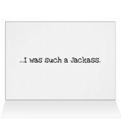 Apologie Jackass (Binnen Horizontaal (Boven))