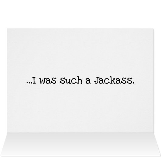 Apologie Jackass (Binnen Horizontaal (Boven))