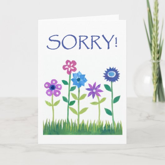Apologie Kaart - Flower Power (Voorkant)