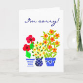 Apologie Kaart - Flower Power (Voorkant)