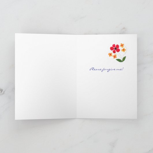 Apologie Kaart - Flower Power (Binnen)