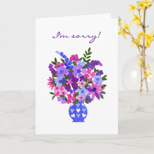 Apologie Kaart - Flower Power (Gele Bloem)