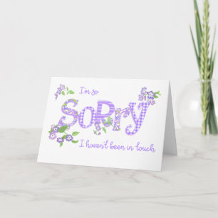 Apologie met Phlox Flowers en Word Art Card Feestdagen Kaart