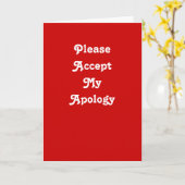 Apologie wenskaart kaart (Gele Bloem)