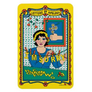 Apologiebrieven_B_4x6 koelkast Magnet Magneet