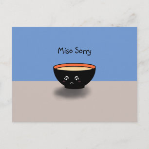 Apologiekaart "Miso Sorry" (blauw/beige) Briefkaart