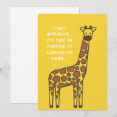 Apology Giraffe Kaart (Voorkant / Achterkant)