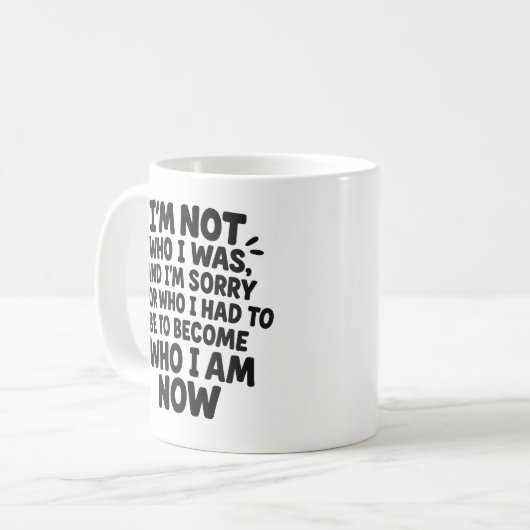  Apology  Koffiemok (Voorkant links)