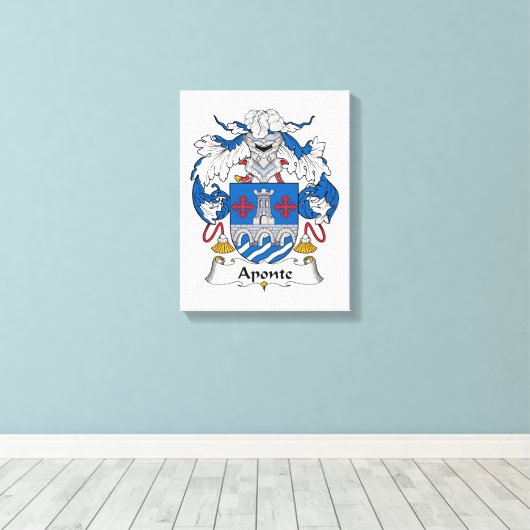 Aponte Family Crest Canvas Afdruk (Insitu (Houten vloer))