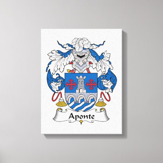 Aponte Family Crest Canvas Afdruk (Voorkant)
