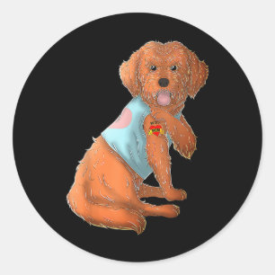 Apoo I Love Mom Tattoo Hondenshirt Grappige Moeder Ronde Sticker