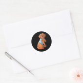 Apoo I Love Mom Tattoo Hondenshirt Grappige Moeder Ronde Sticker (Envelop)