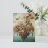 Apophenic Air Castle - Surreal Fantasy Fine Art Briefkaart (Staand voorkant)