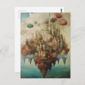 Apophenic Air Castle - Surreal Fantasy Fine Art Briefkaart (Voorkant / Achterkant)