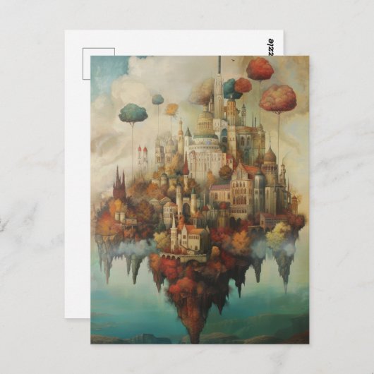 Apophenic Air Castle - Surreal Fantasy Fine Art Briefkaart (Voorkant / Achterkant)