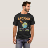Apophis komt vrijdag 13 april 2029 - asteroïde t-shirt (Voorkant volledig)