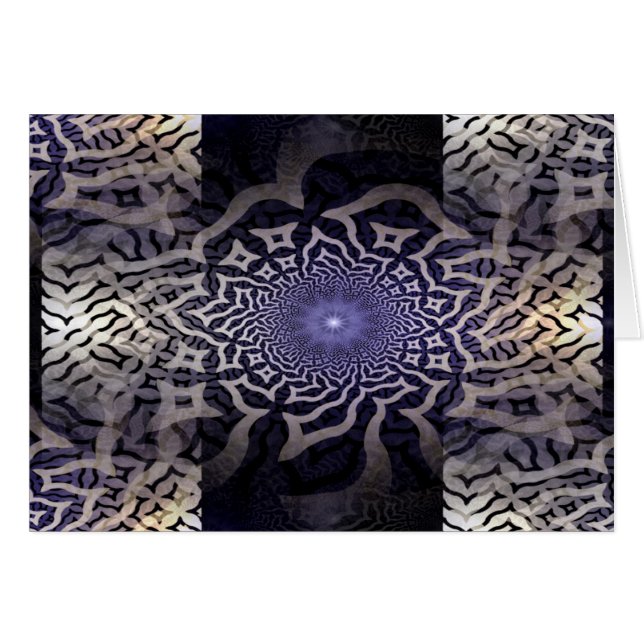 APOPHYSIS fractaal decor | zwarte violet (Voorkant Horizontaal)