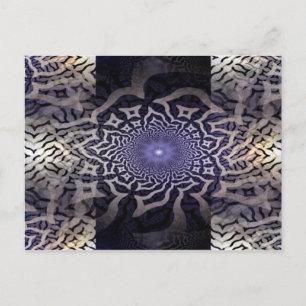 APOPHYSIS fractaal decor   zwarte violet Briefkaart