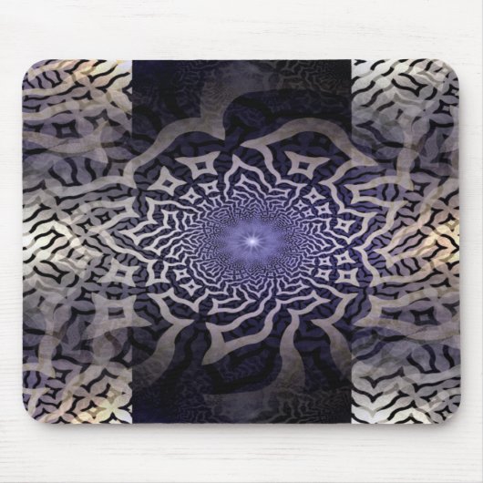APOPHYSIS fractaal decor | zwarte violet Muismat (Voorkant)