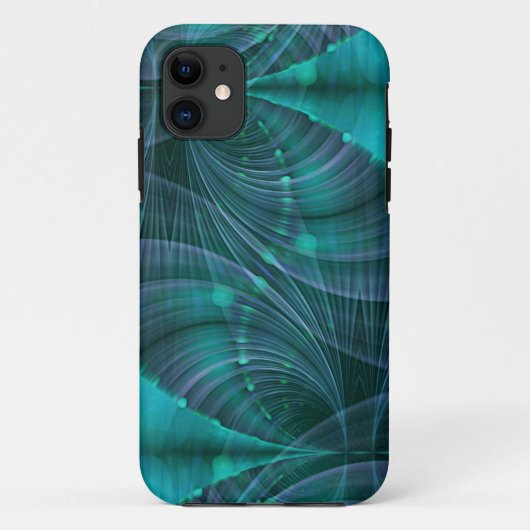 Apophysis Fractal Art I - blauw Case-Mate iPhone Case (Achterkant)