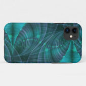 Apophysis Fractal Art I - blauw Case-Mate iPhone Case (Achterkant (horizontaal))